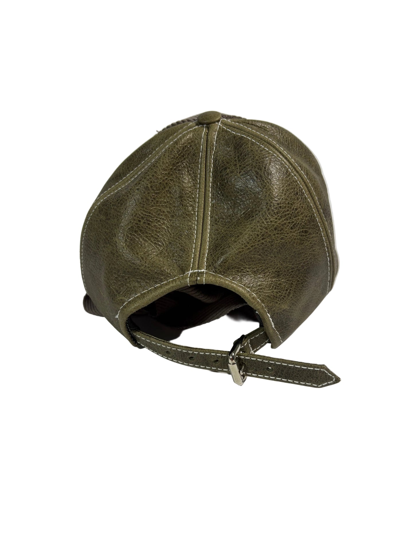BROWN AND GREEN SUN HAT