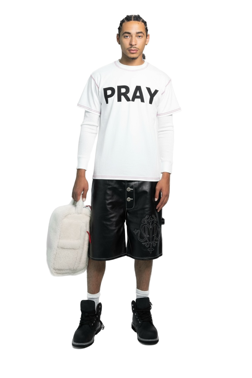 WHITE PRAY SHIRT