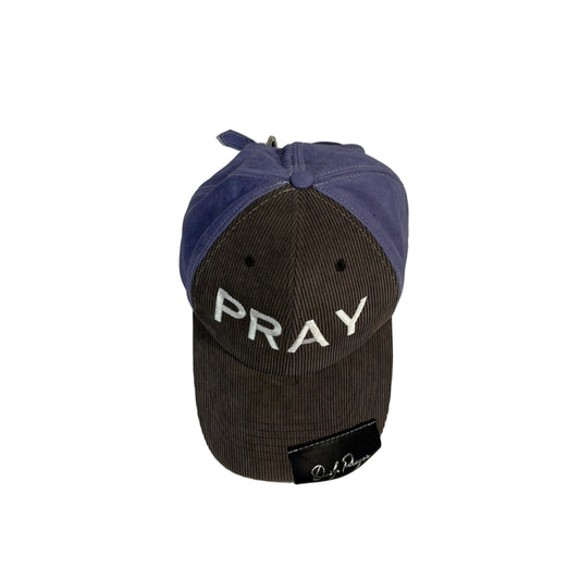 LAVENDER AND BROWN HAT