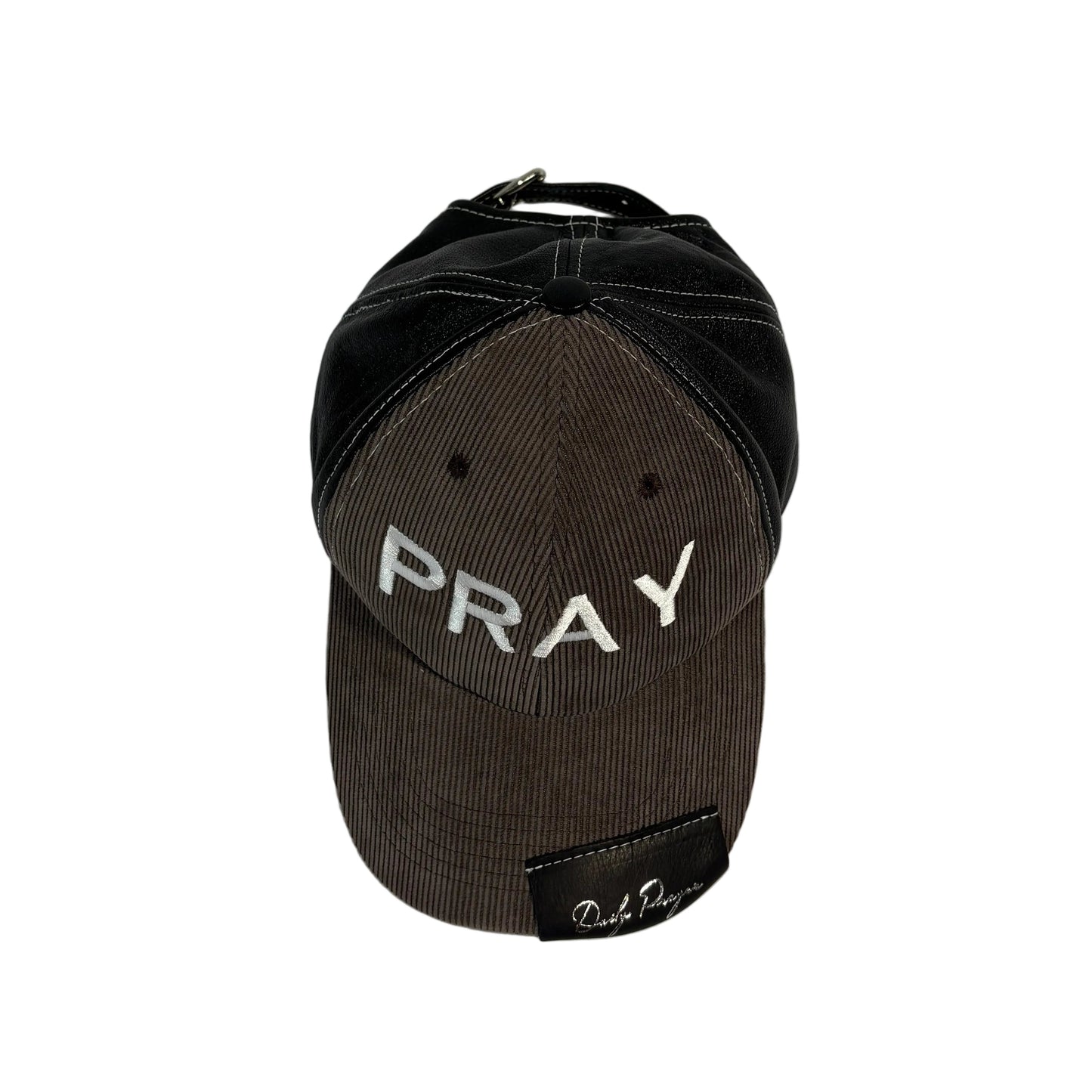 BLACK AND BROWN SUN HAT