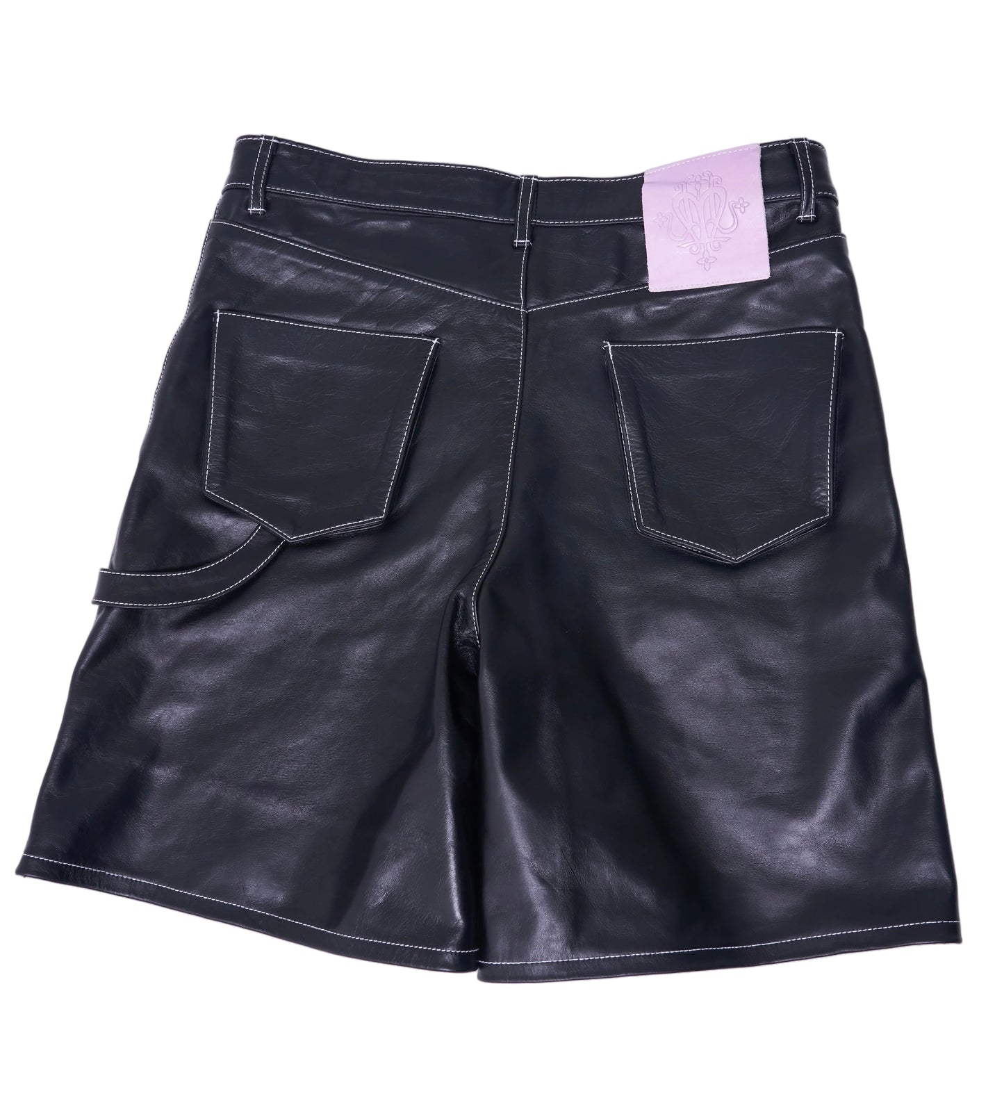 BLACK LEATHER SHORTS