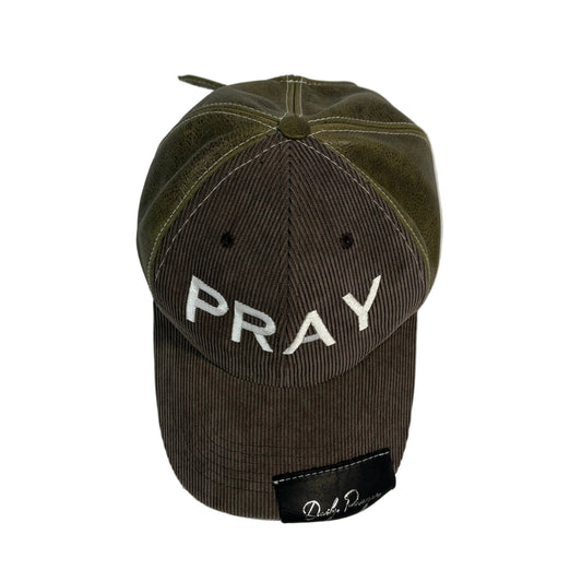 BROWN AND GREEN SUN HAT