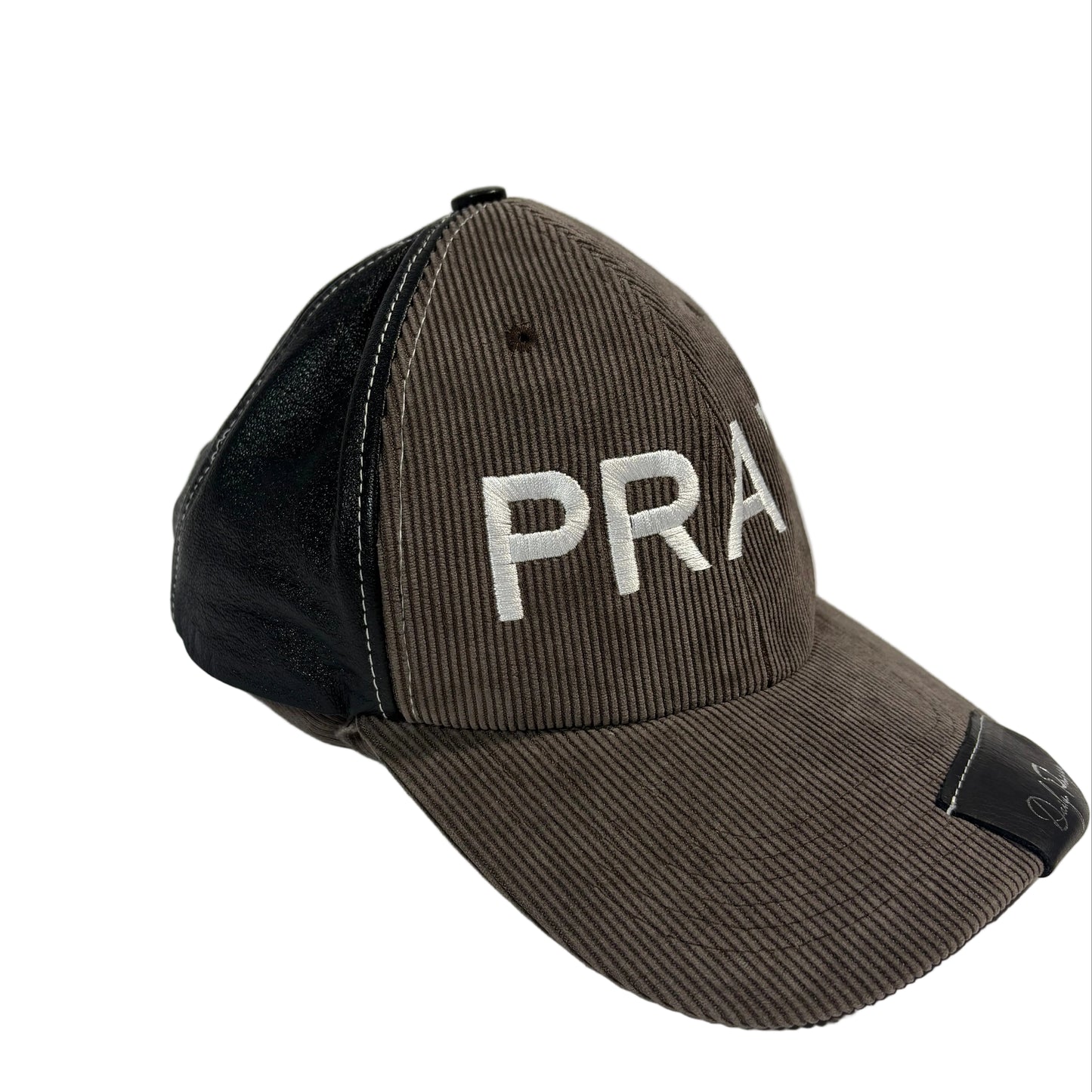 BLACK AND BROWN SUN HAT