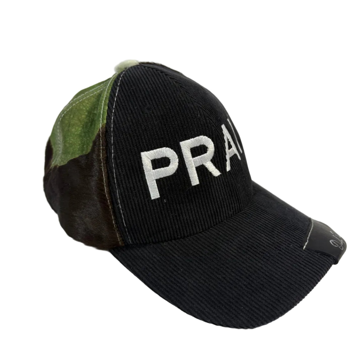 BLACK AND GREEN SUN HAT
