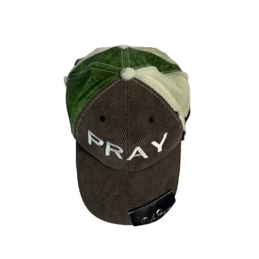 BROWN AND GREEN SUN HAT