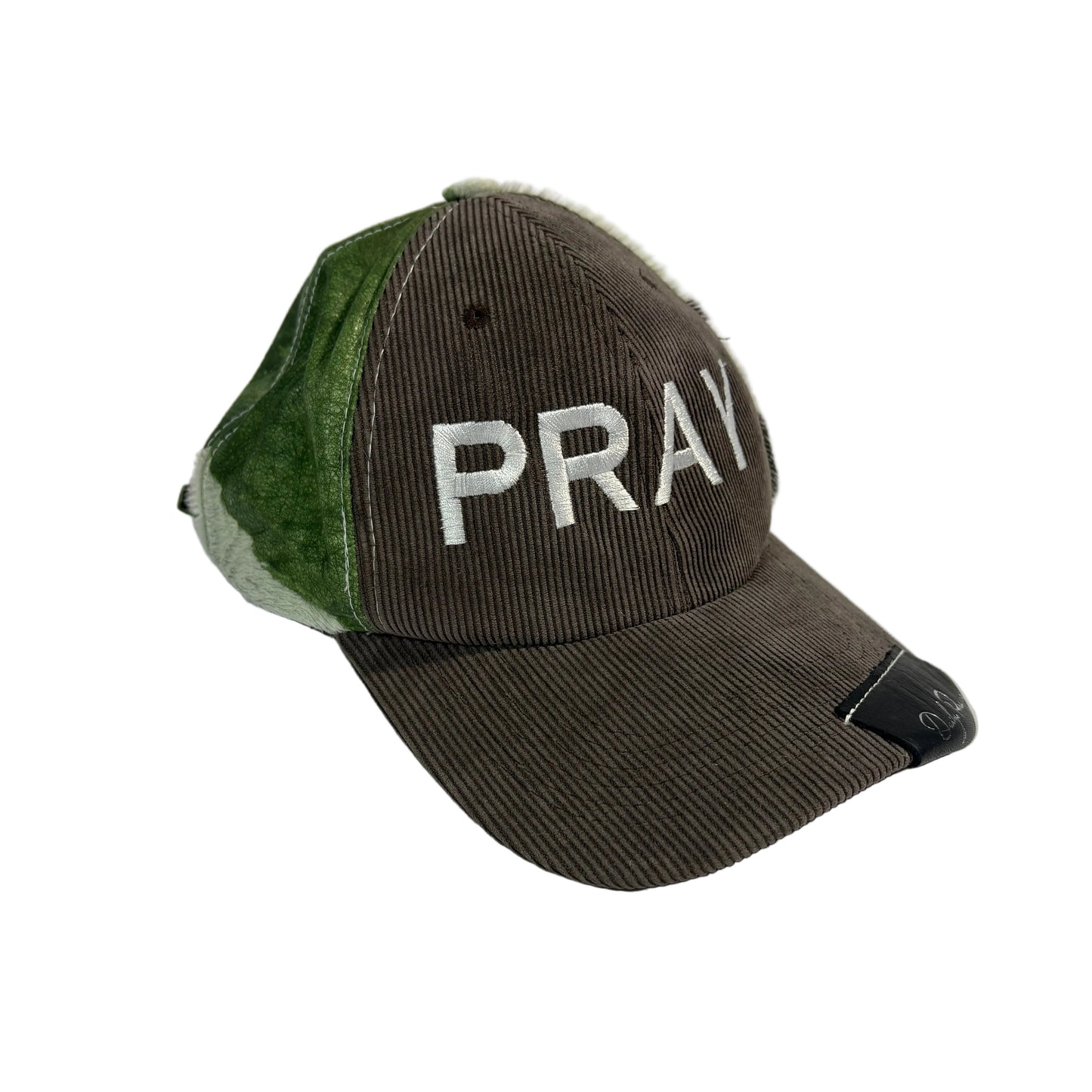 BROWN AND GREEN SUN HAT