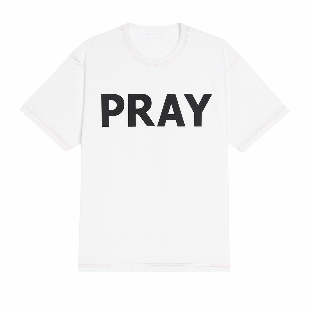 WHITE PRAY SHIRT