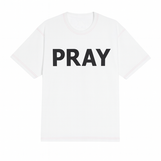 WHITE PRAY SHIRT